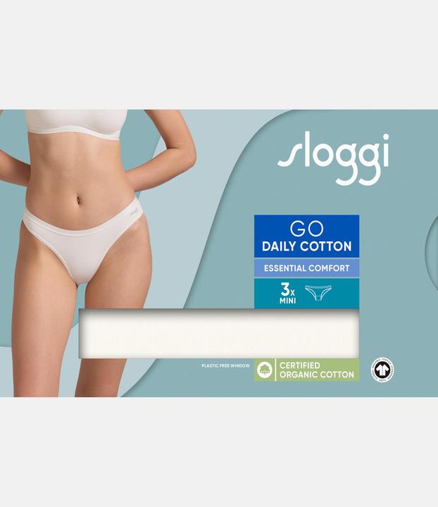 Immagine prodotto Sloggi Brief GO DAILY COTTON MINI Damenslip 3er Pack (S, confezione da 3)