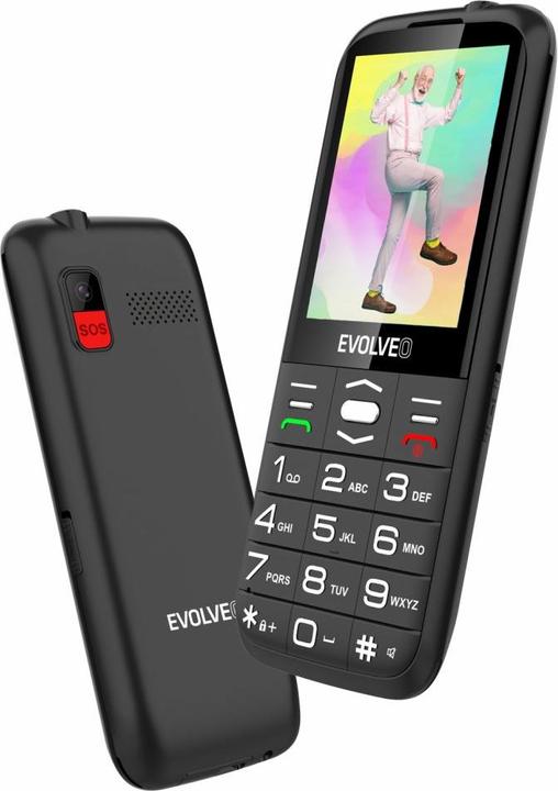 Actual product image Evolveo EasyPhone XO, mobilní telefon pro seniory s nabíjecím stojánkem (černá barva) (2.80", 0.30 Mpx, 2G)