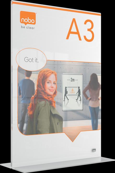 Actual product image Nobo Freestanding Poster Frame Premium Plus Acrylic (297 x 420 mm)
