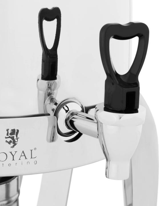 Produktbild Royal Catering Getränkespender Getränkebehälter Zapfhahn Edelstahl Brennstoffhalter 12 L