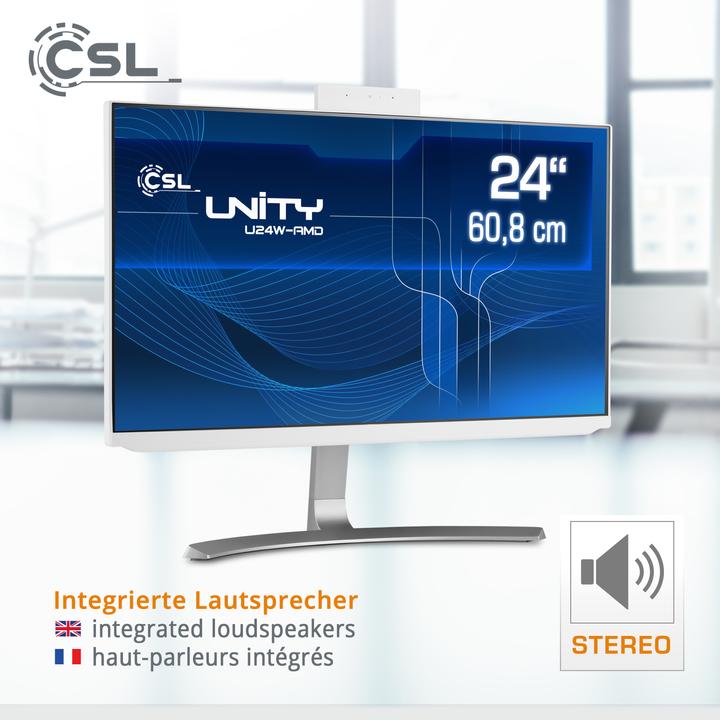 Actual product image CSL All-in-One-PC Unity U24W-AMD / 5700G / 1000 GB / 16 GB / Windows 11 Home (AMD Ryzen 7 5700G, 16 GB, 1000 GB, AMD Radeon Graphics)