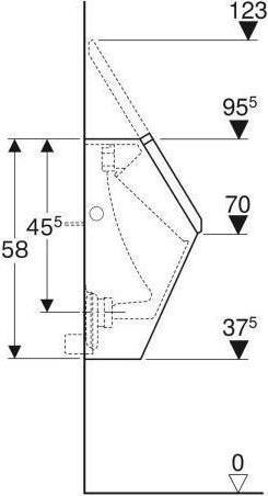 Actual product image Geberit Keramag / Urinal Renova Plan with cover and fastening white 235120000