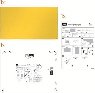 Immagine prodotto Nobo Lavagna di feltro Impression Pro 1915429 giallo, 40x71cm (Bacheca, 40 x 71 cm)