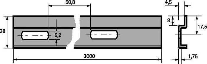 Immagine prodotto Hettich Binario di sospensione tipo B 3000 mm 150 kg (1 pz.)