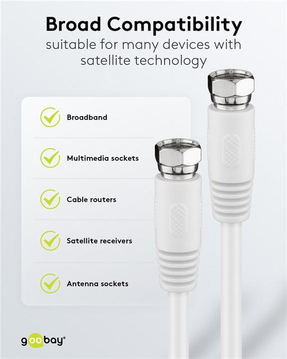 Produktbild Goobay SAT Antennenkabel 80 dB, 2x geschirmt (80 dB, Antennenkabel)