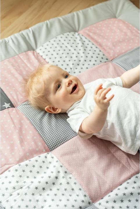 Image du produit Ullenboom Couverture pour enfant, étoiles roses 120 cm x 120
