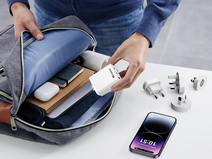Produktbild Sandberg 3in1 TravelCharger USB-C/A 65W (65 W)