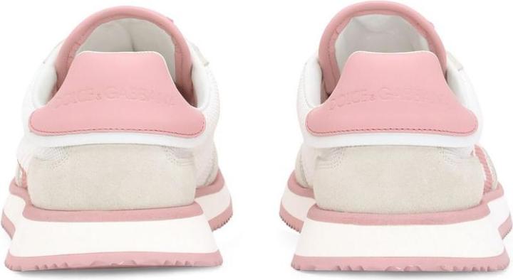 Produktbild Dolce & Gabbana dragon sneakers in mixed materials white and pink color (38)