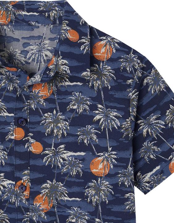 Image du produit Vertbaudet Kurzärmeliges Jungen Hemd mit Palmenprint (110)
