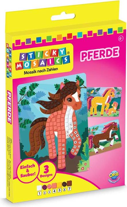 Actual product image Invento Sticky Mosaic Travel Pack Horses 3 motifs