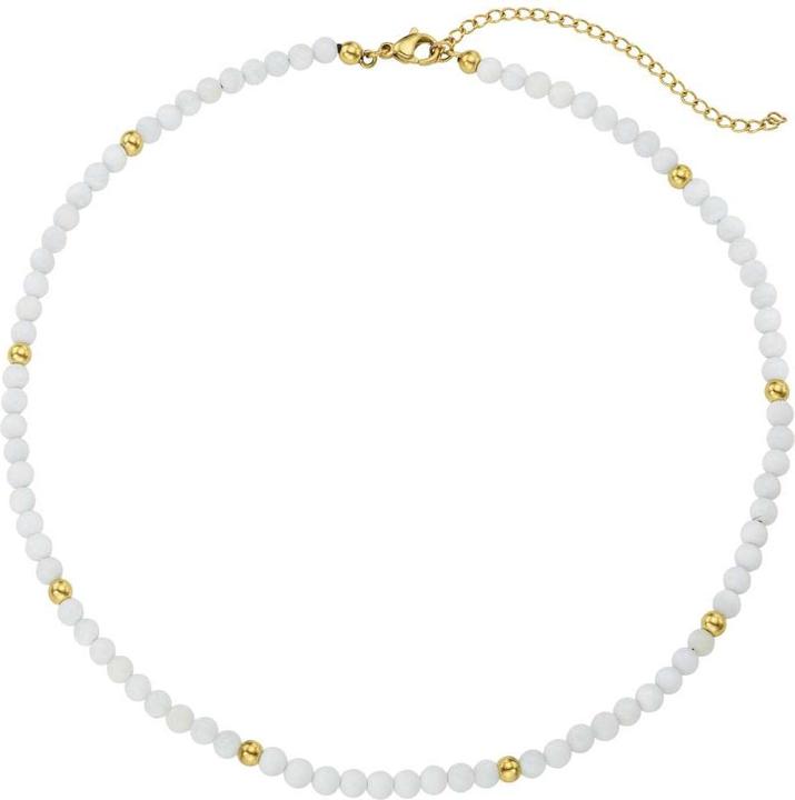 Immagine prodotto Bijouteria Collana di pietre (Acciaio inossidabile, Rivestimento in PVD (colore oro), Giada, 45 cm)