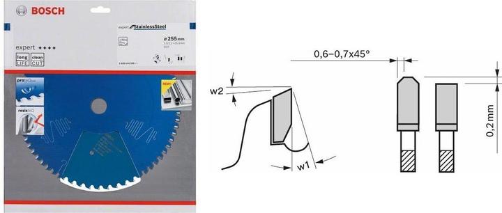Image du produit Bosch Professional Zubehör Lame de scie circulaire Expert for Stainless Steel, 255 x 25,4 x 2,5 x 50