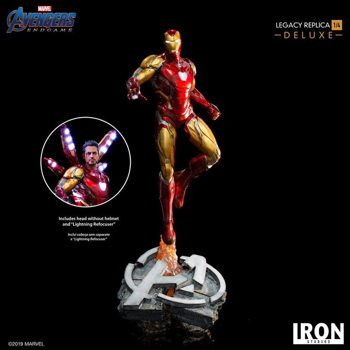 Actual product image Iron Studios Avengers: Endgame Legacy Replica Statue 1/4 Iron Man Mark LXXXV Deluxe Version 84 cm