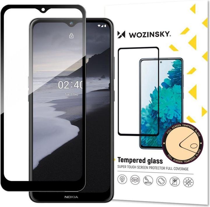 Wozinsky Tempered Glass Full Glue Super Tough Screen Protector Full Coveraged with Frame Case Friend (1 Piece, Nokia 2.4)