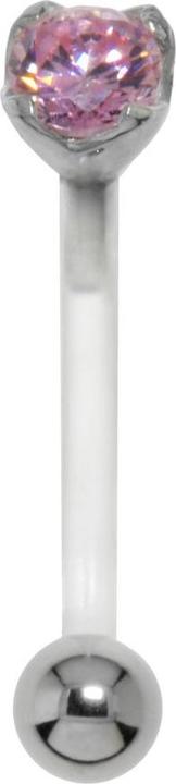 Bijouteria Bauchpiercing (Bioplast, Chirurgenstahl 316L, Silber 925, Zirkonia)