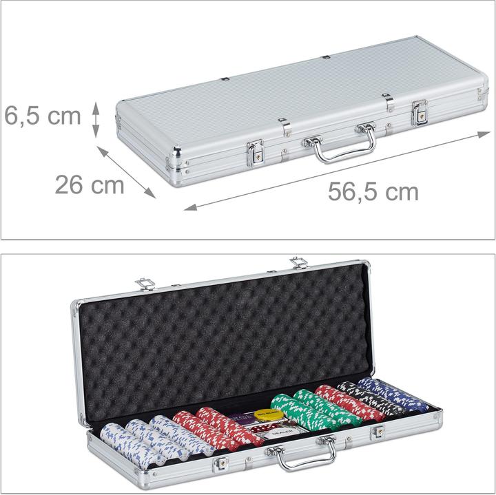 Image du produit Relaxdays Coffret poker (Multilingue)
