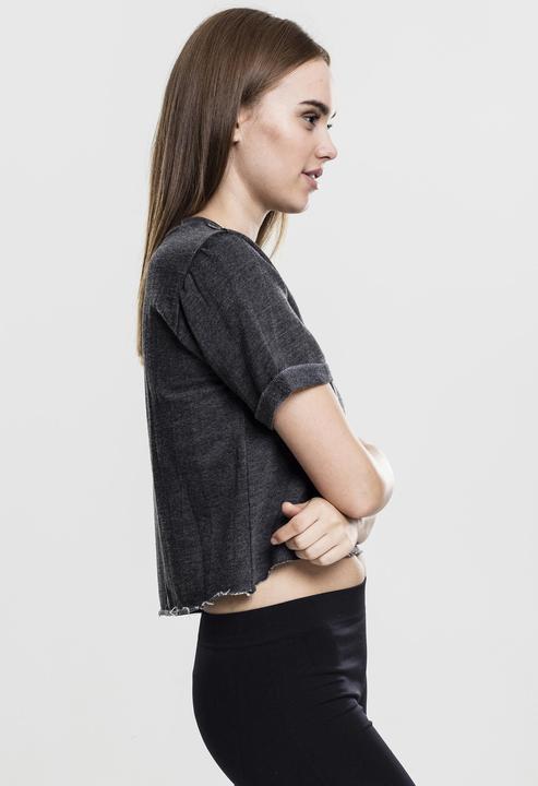 Actual product image Urban Classics Ladies Cropped Burnout Short Sleeve Crew (S)