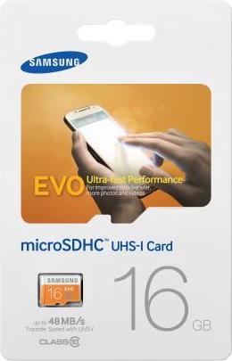 Produktbild Samsung EVO microSDHC mit Adapter (16 GB, microSDHC, U1, UHS-I)