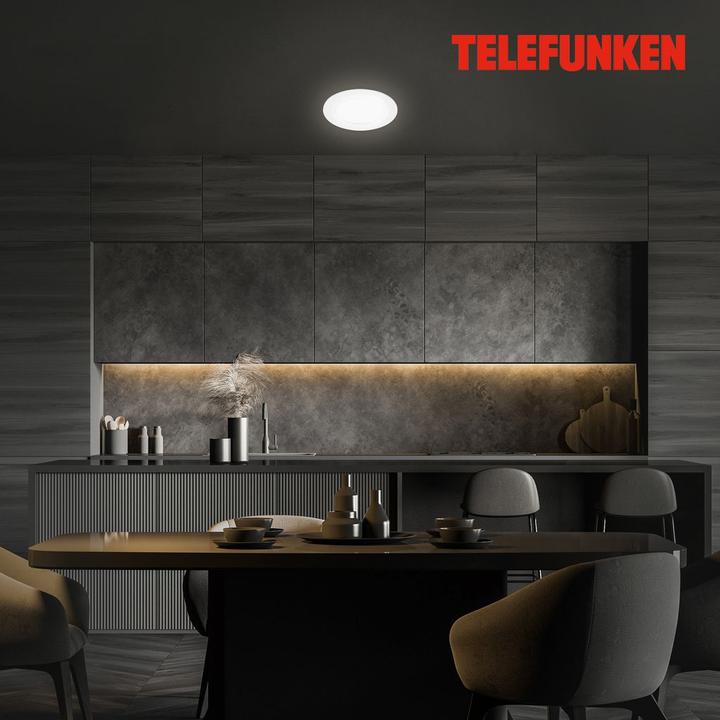 Image du produit Telefunken LED encastrable IP23 dimmable WiFi RGBW 6W 600 lm blanc chaud - blanc lumière du jour rond blanc (600 lm)