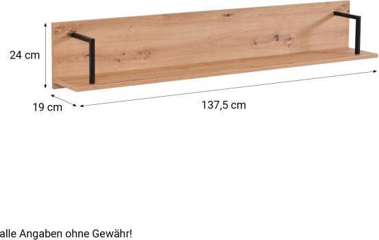 Image du produit Homestyle4u Étagère murale de style industriel (5 x 21 x 24 cm)