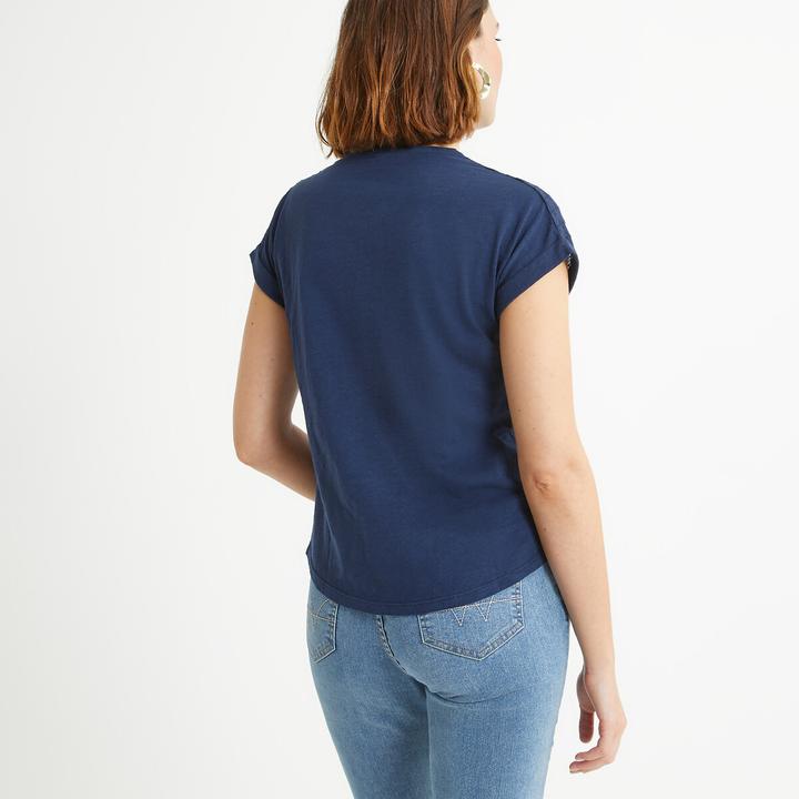 Actual product image Anne Weyburn T-shirt with henley neckline (W32/L34)