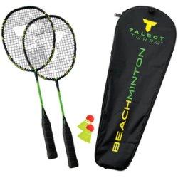 Talbot Torro Beachminton Set, Farbe: schwarz-neongrün Inhalt: 2 Beachminton Schläger, Länge: 125 mm, 2 kleine