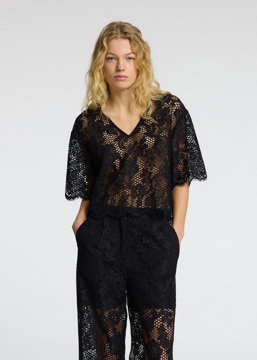 Actual product image Selected Femme Cropped fit lace top (42)