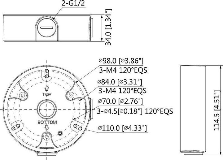 Productafbeelding Dahua PFA136 Aansluitdoos (Montageset)