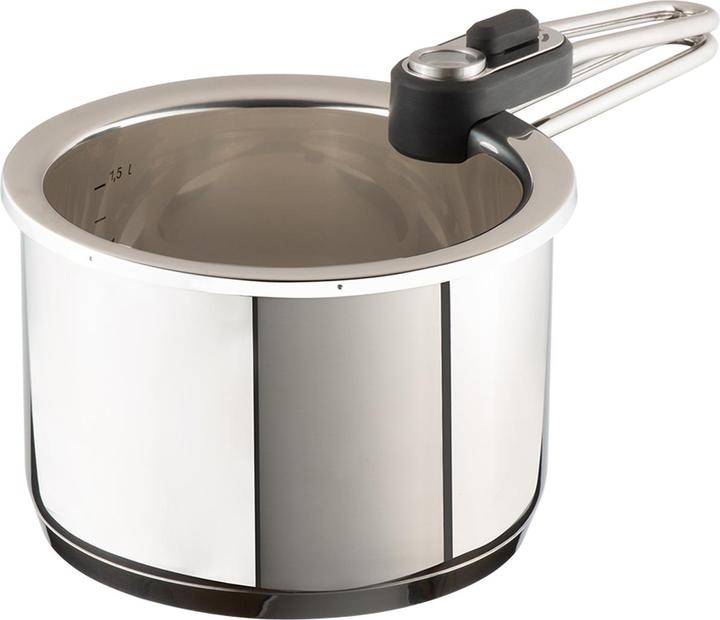 Produktbild WMF Kochtopf Simmertopf 18cm mit Temperaturanzeige Topf 1,5l Edelstahl Induktion (18 cm, Kochtopf, Edelstahl)