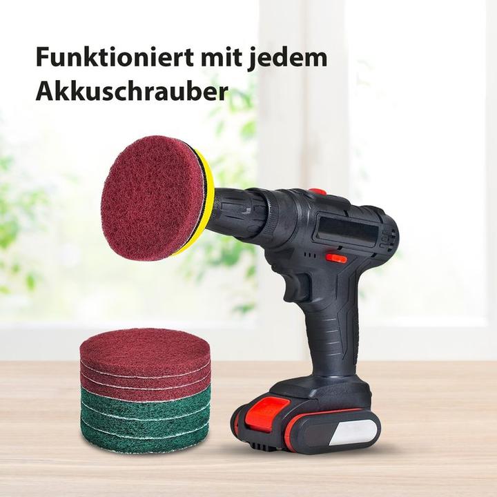 Produktbild Hermex Scheuerschwamm Polierpads Aufsatz Akkuschrauber Bohrmaschine