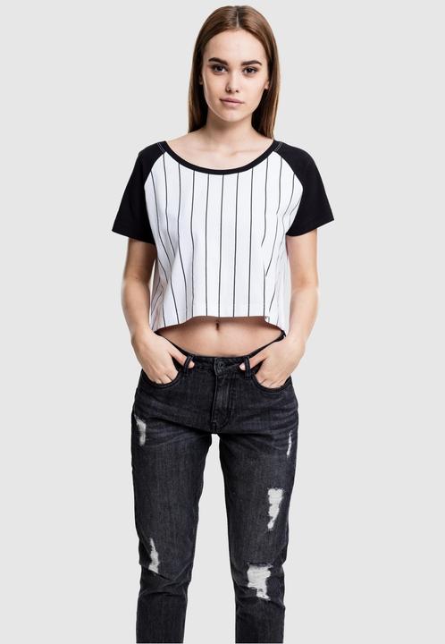 Actual product image Urban Classics Ladies Cropped Baseball Tee (XS)