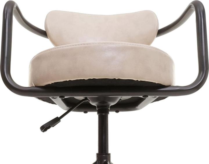 Image du produit Mendler Tabouret de bar HWC-H10f, hauteur réglable Industrial aspect daim - beige vintage