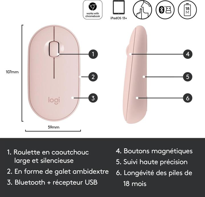 Immagine prodotto Logitech Pebble M350 (Senza fili)