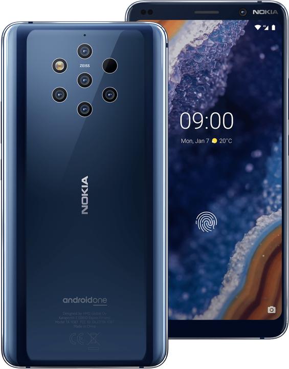 Produktbild Nokia 9 Pure View (128 GB, Midnight Blue, 5.99", Dual SIM, 12 Mpx, 4G)