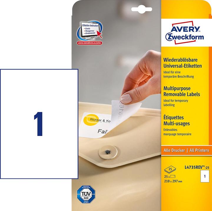 Actual product image Avery Universal labels