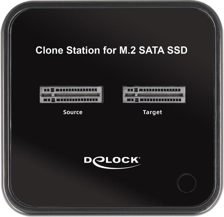 Actual product image Delock M.2 docking station for 2 x M.2 SATA SSD with clone function