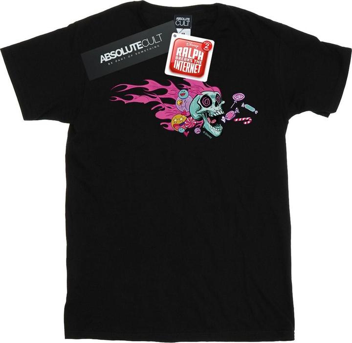 Actual product image Disney Womens/Ladies Wreck It Ralph Candy Skull Cotton Boyfriend T-Shirt (XL)