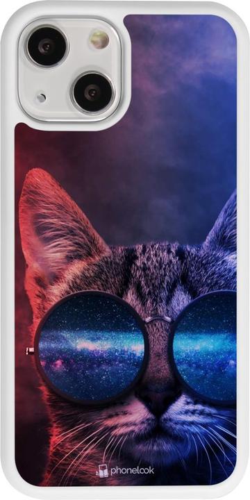 Immagine prodotto PhoneLook Coprire gli occhiali da gatto in silicone bianco rosso blu (Apple iPhone 13 mini)
