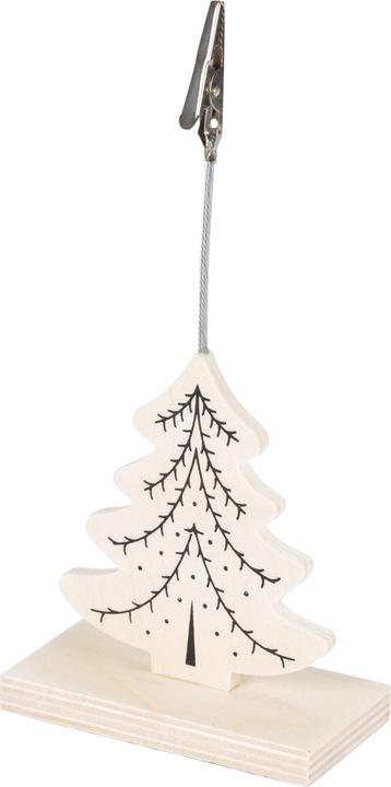 Actual product image Natura Punto Christmas tree clip made of wood, with practical clip for fastening