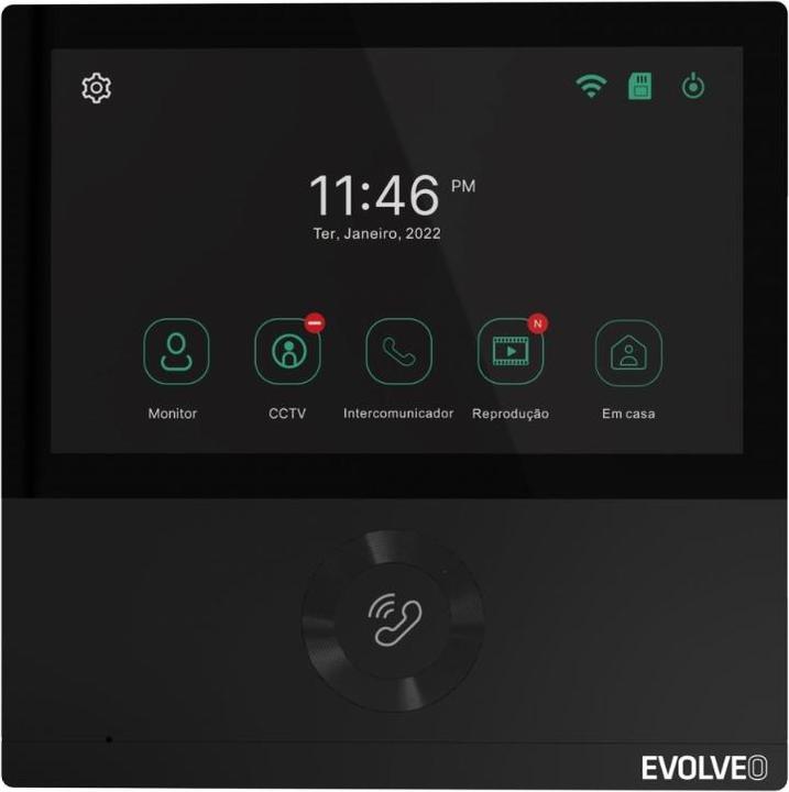 Image du produit Evolveo DoorPhone AHD7, Sada domácího WiFi videotelefonu s ovládáním brány nebo dveří černý monitor (Filaire, Sans fil)