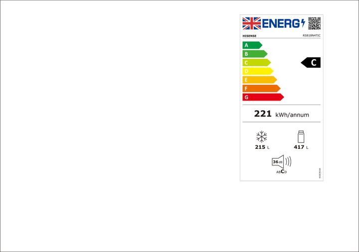 Energy Label Hisense RS818N4TFC (632 l)