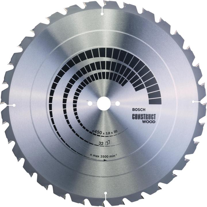 Immagine prodotto Bosch Professional Zubehör Lama per sega circolare per legno PRO Construct, 450 x 3,8 x 30 mm