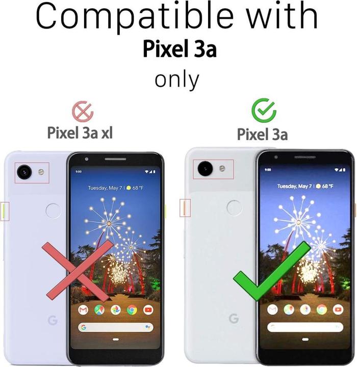 Produktbild Screenguard Google Pixel 3a Full Screen Panzerglas Schutzfolie 2.5D 9H (1 Stück, Google Pixel 3a)