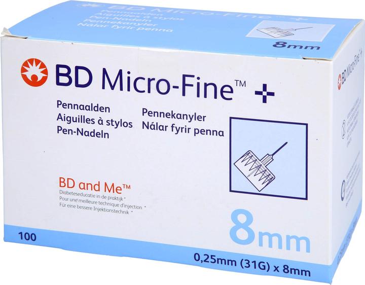 Produktbild BD Micro Fine +pen0.25x8mm, 100 St KAN (Pen Nadeln + Einmalkanülen)