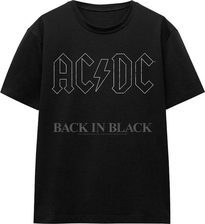 Actual product image AC/DC Unisex Adult Back In Black T-Shirt (L)