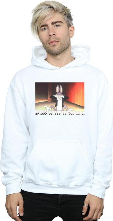 Immagine prodotto Looney Tunes Bugs Bunny Playing Piano Felpa con Cappuccio Uomo (M)