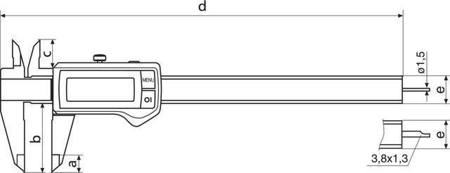 Immagine prodotto Mahr Calibro digitale MarCal 16ER calibro di profondità rettangolare (4 cm)