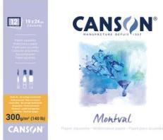 Produktbild Canson Aquarellblock Montval (19 x 24 cm, Speziallineatur, Harter Einband)