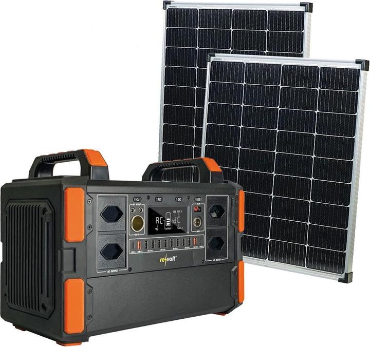 Actual product image Revolt Powerbank & Solar Converter with Two Solar Panel (1048 Wh, 16 kg)