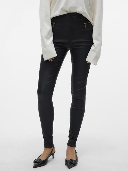 Actual product image Vero Moda Vmloa Hr Skinny Coated Zipper Pant Exc Pants (30)